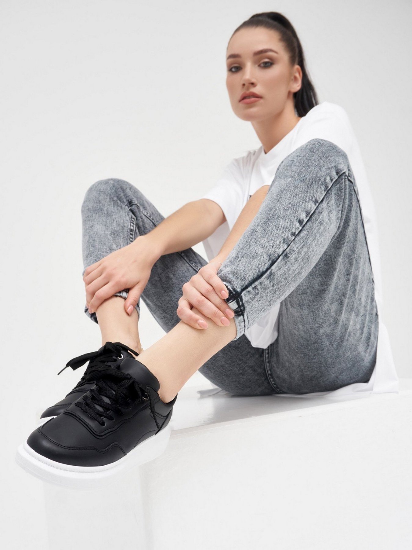 Кеды низкие ISSA Plus модель OB2-43_black Кеды низкие ISSA Plus модель OB2-43_black Фото