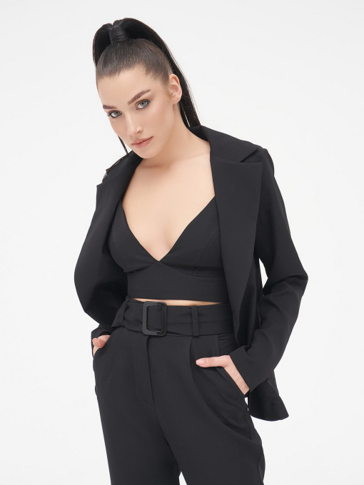 Деловой костюм ISSA Plus модель 13292_black Деловой костюм ISSA Plus модель 13292_black Фото