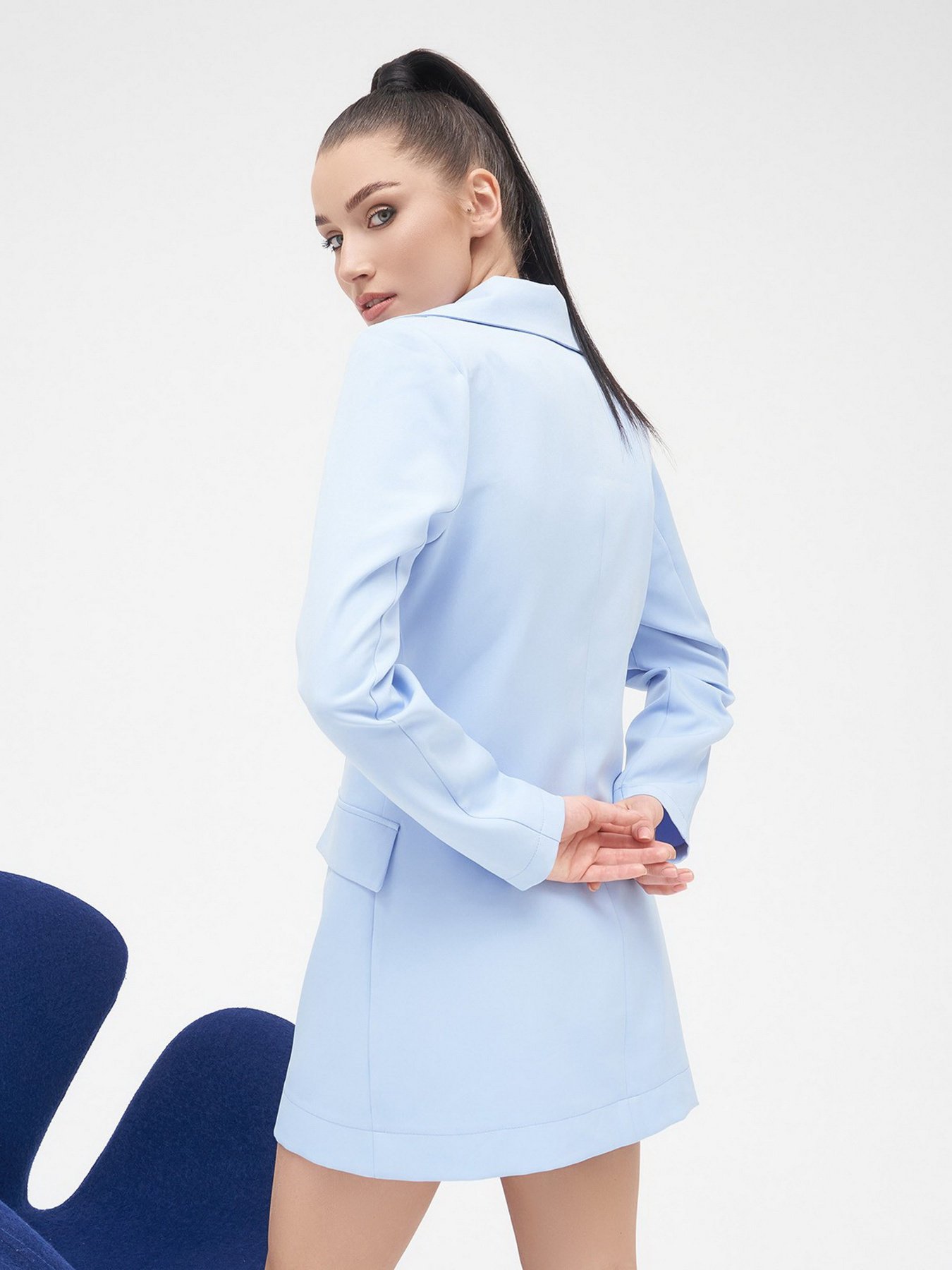 Повседневный костюм ISSA Plus модель 13293_blue Фото