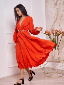 Платье миди ISSA Plus модель 12539_red Фото