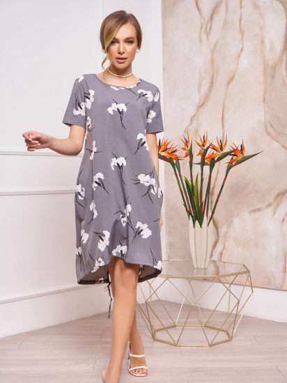 Сукня міні ISSA Plus модель 13250_grey - фото