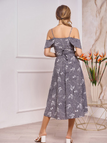 Платье миди ISSA Plus модель 13251_grey Платье миди ISSA Plus модель 13251_grey Фото