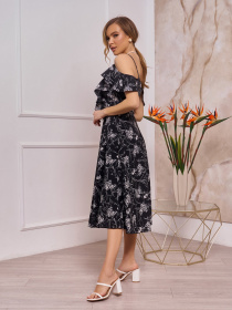 Платье миди ISSA Plus модель 13251_black Фото