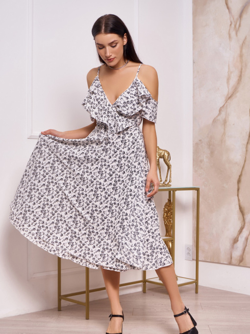 Сукня міді ISSA Plus модель 13252_white Фото