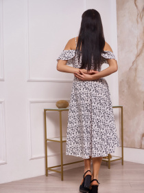 Платье миди ISSA Plus модель 13252_white Фото