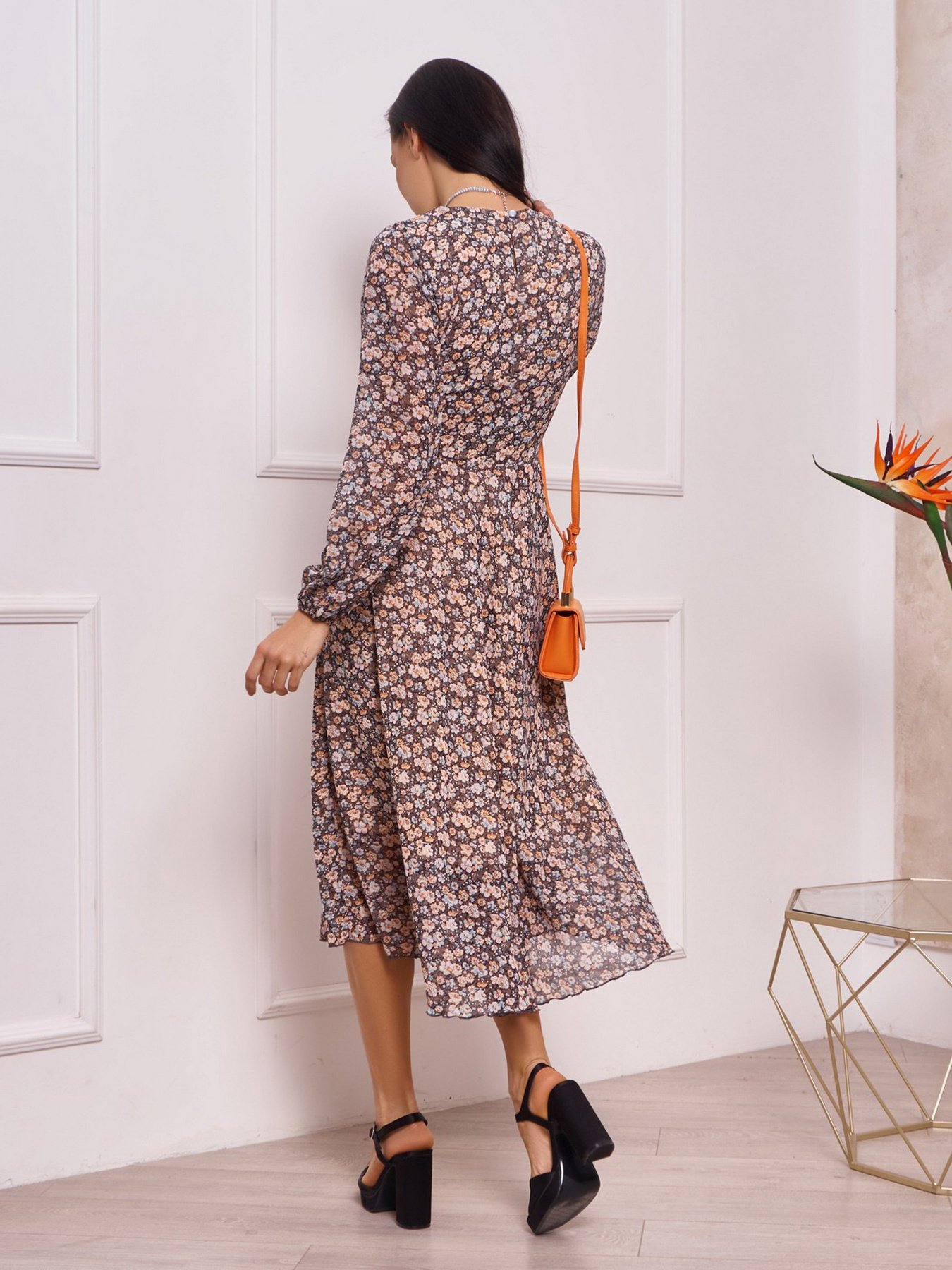 Платье миди ISSA Plus модель 13253_multicolor Фото