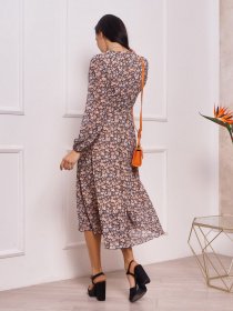 Платье миди ISSA Plus модель 13253_multicolor Фото