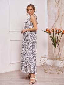 Сарафан ISSA Plus модель 13255_white Сарафан ISSA Plus модель 13255_white Фото