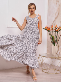 Сарафан ISSA Plus модель 13255_white Сарафан ISSA Plus модель 13255_white Фото