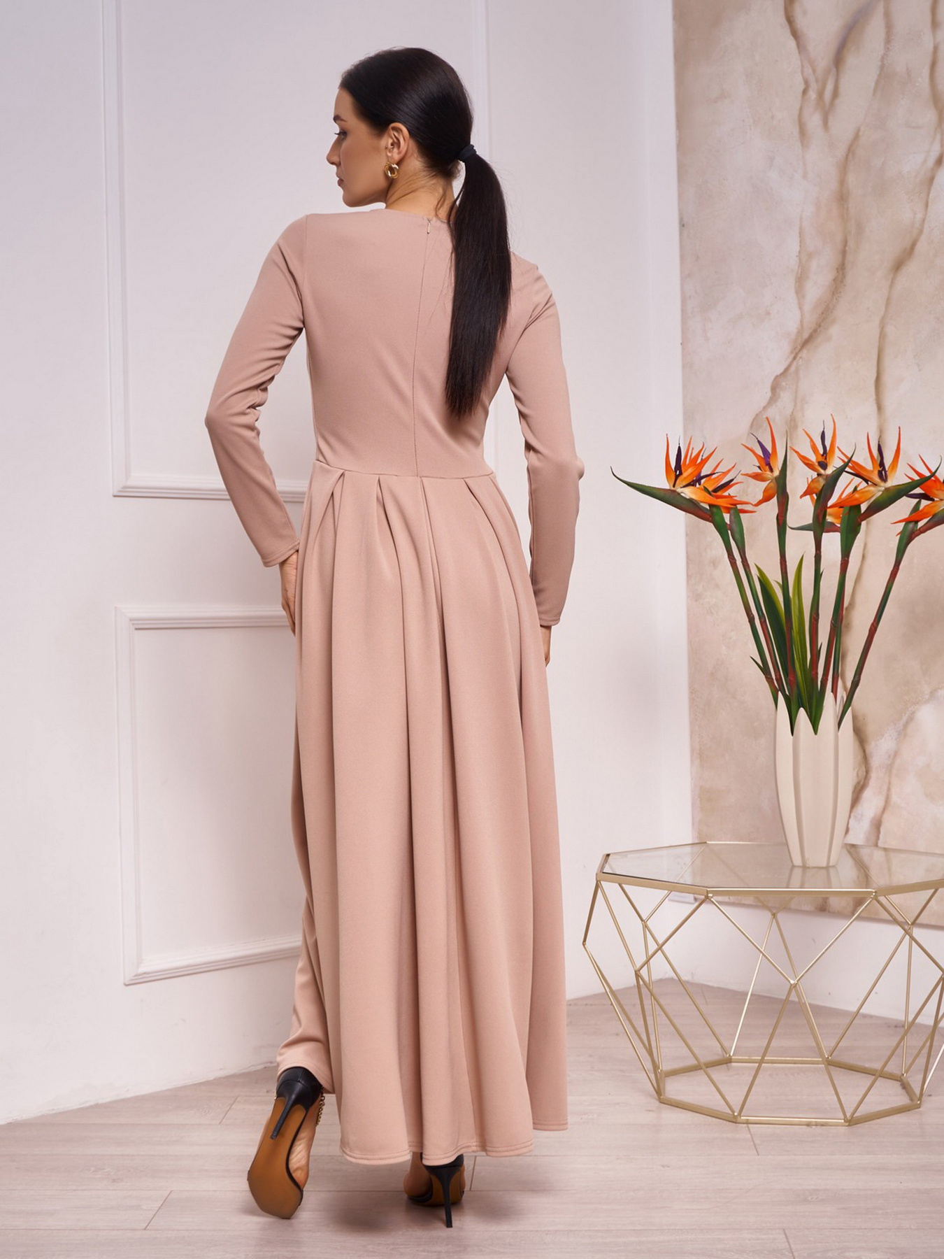 Платья ISSA Plus модель 13256_beige Фото