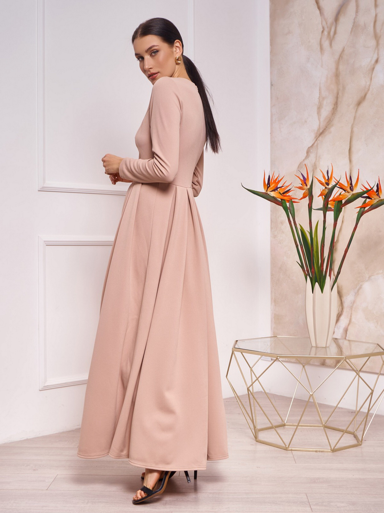 Платья ISSA Plus модель 13256_beige Фото