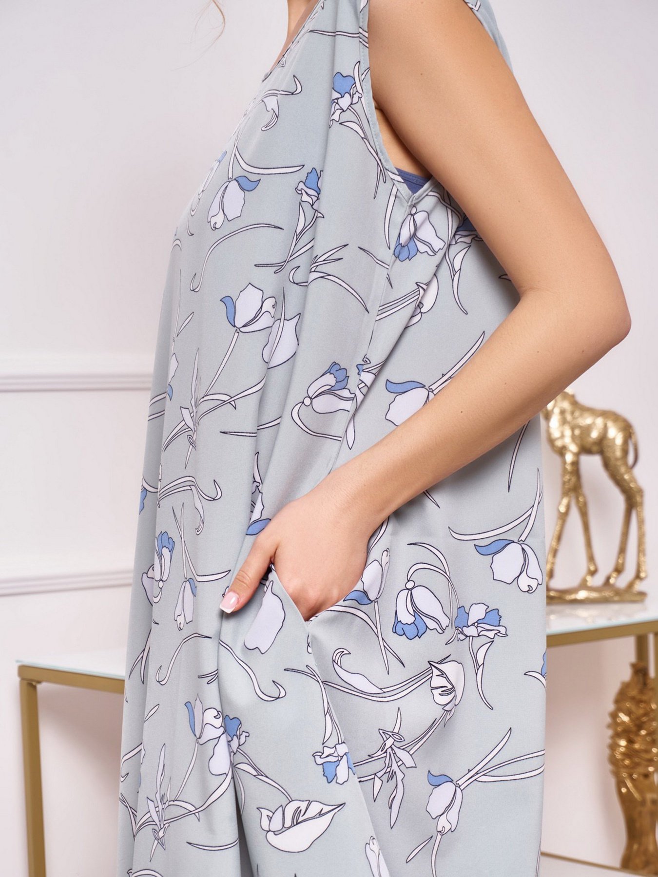 Сарафан ISSA Plus модель 13258_olive Фото