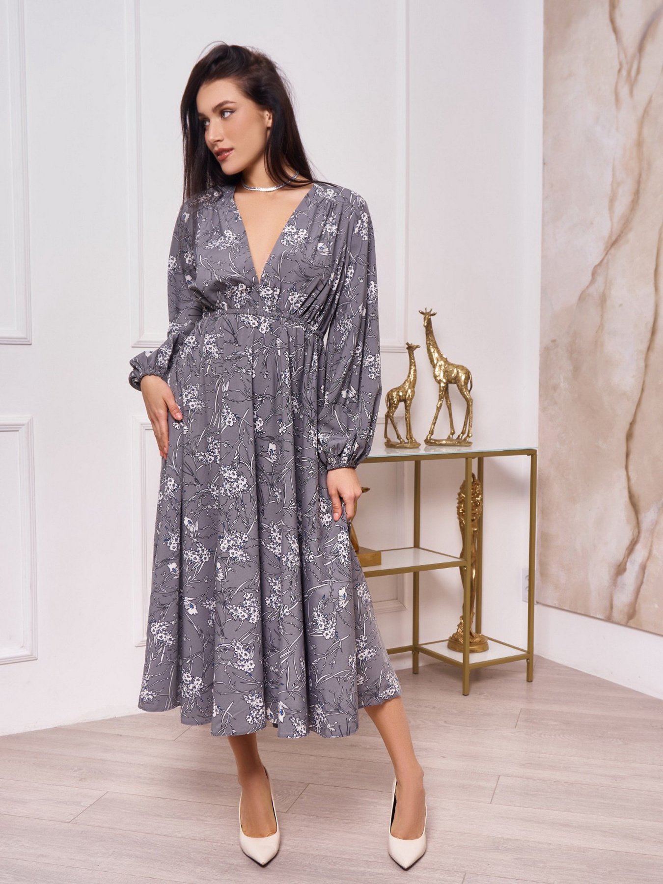 Платья ISSA Plus модель 13267_grey Платья ISSA Plus модель 13267_grey Фото