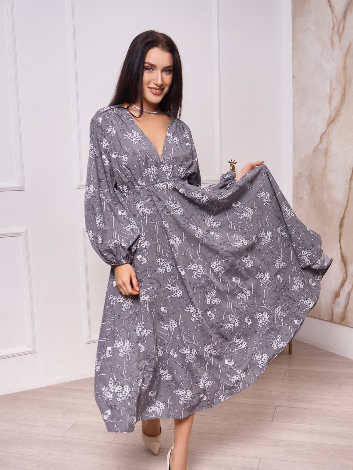 Платья ISSA Plus модель 13267_grey Платья ISSA Plus модель 13267_grey Фото