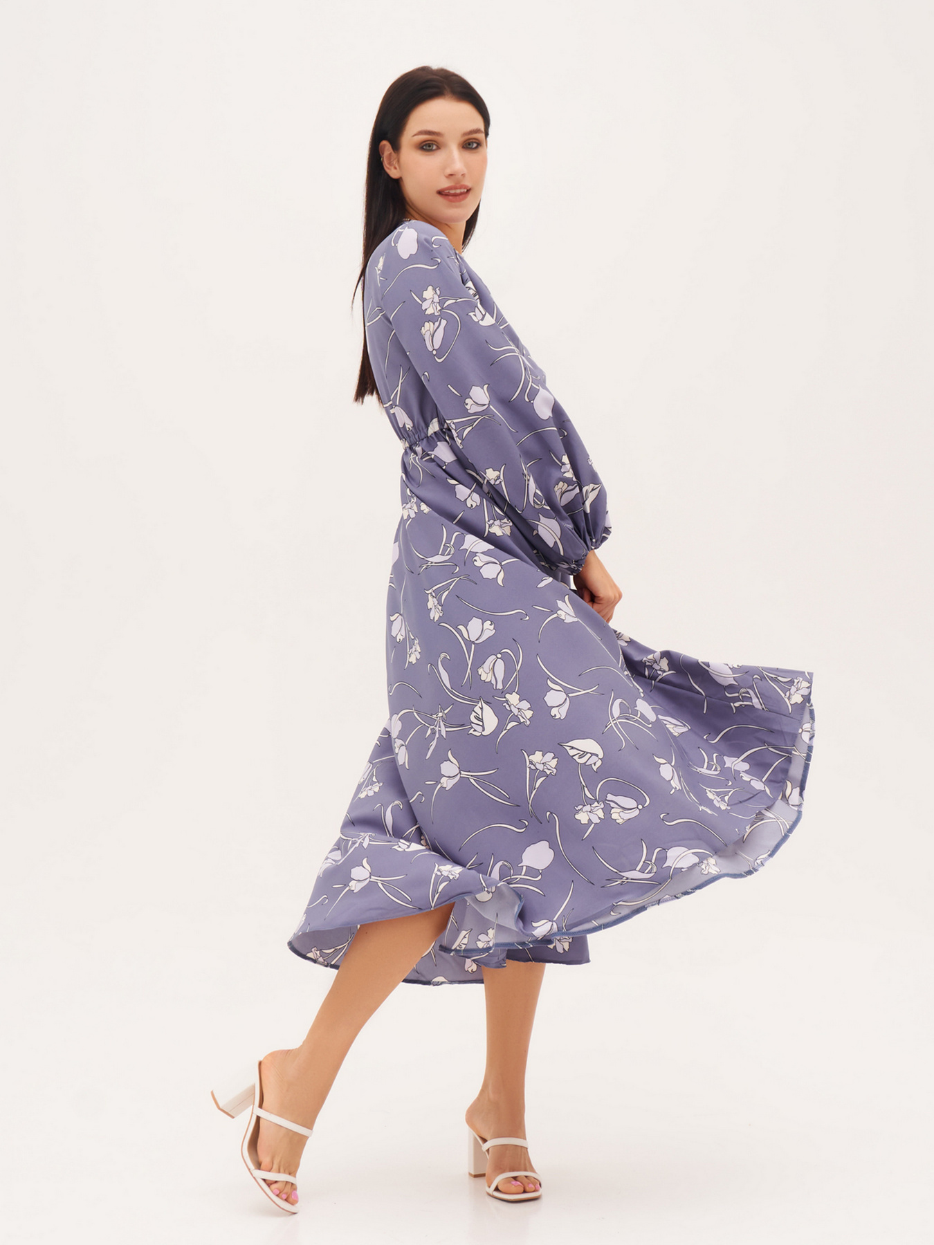 Платье миди ISSA Plus модель 13268_blue Фото