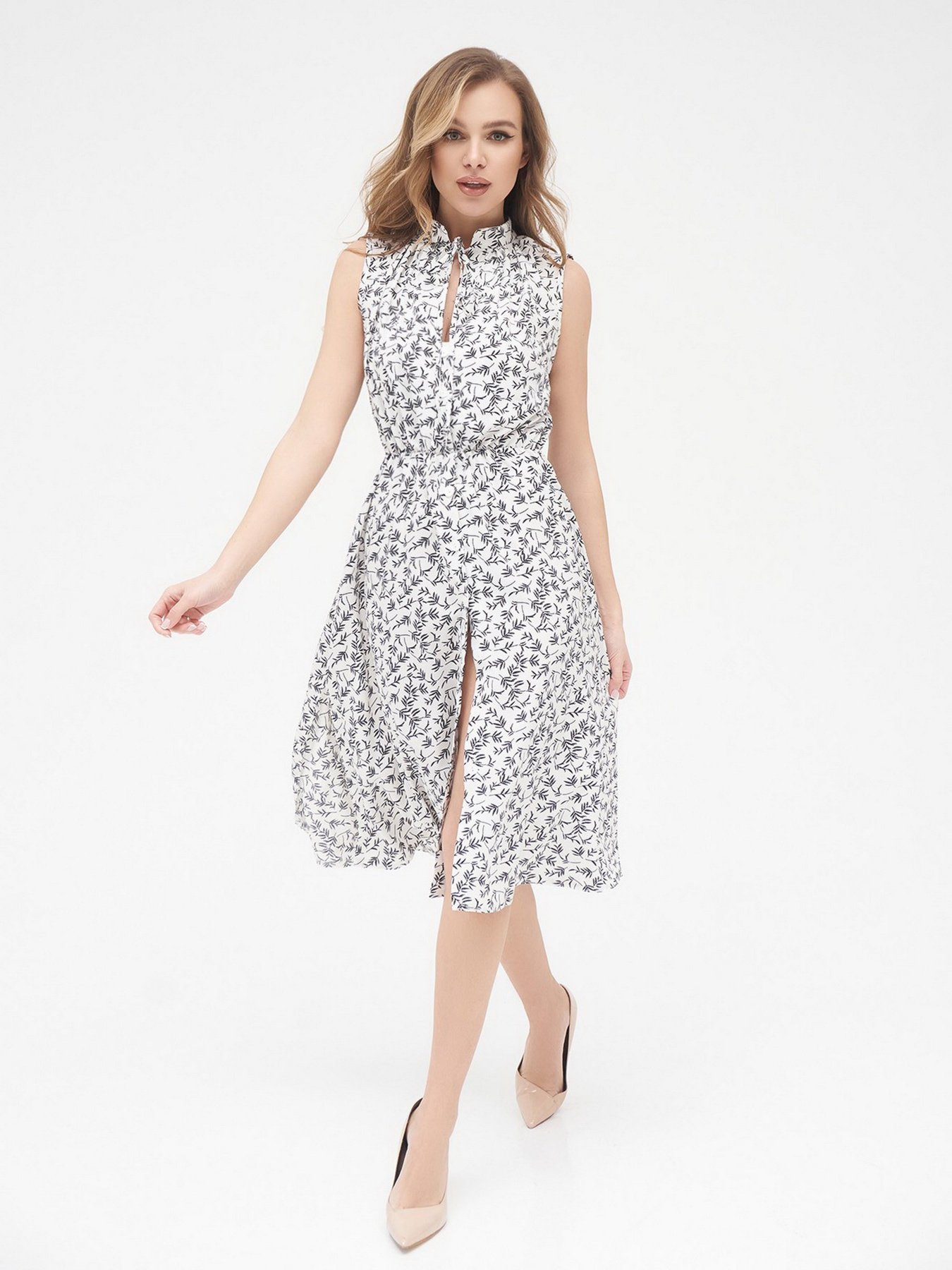 Платье миди ISSA Plus модель 13277_white Фото