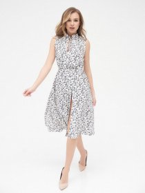 Платье миди ISSA Plus модель 13277_white Фото