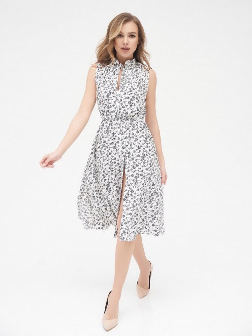 Сукня міді ISSA Plus модель 13277_white Фото