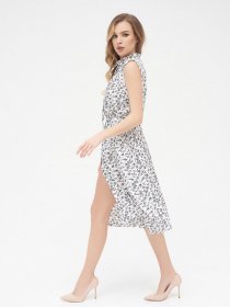 Платье миди ISSA Plus модель 13277_white Фото