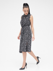 Платье миди ISSA Plus модель 13277_black Платье миди ISSA Plus модель 13277_black Фото