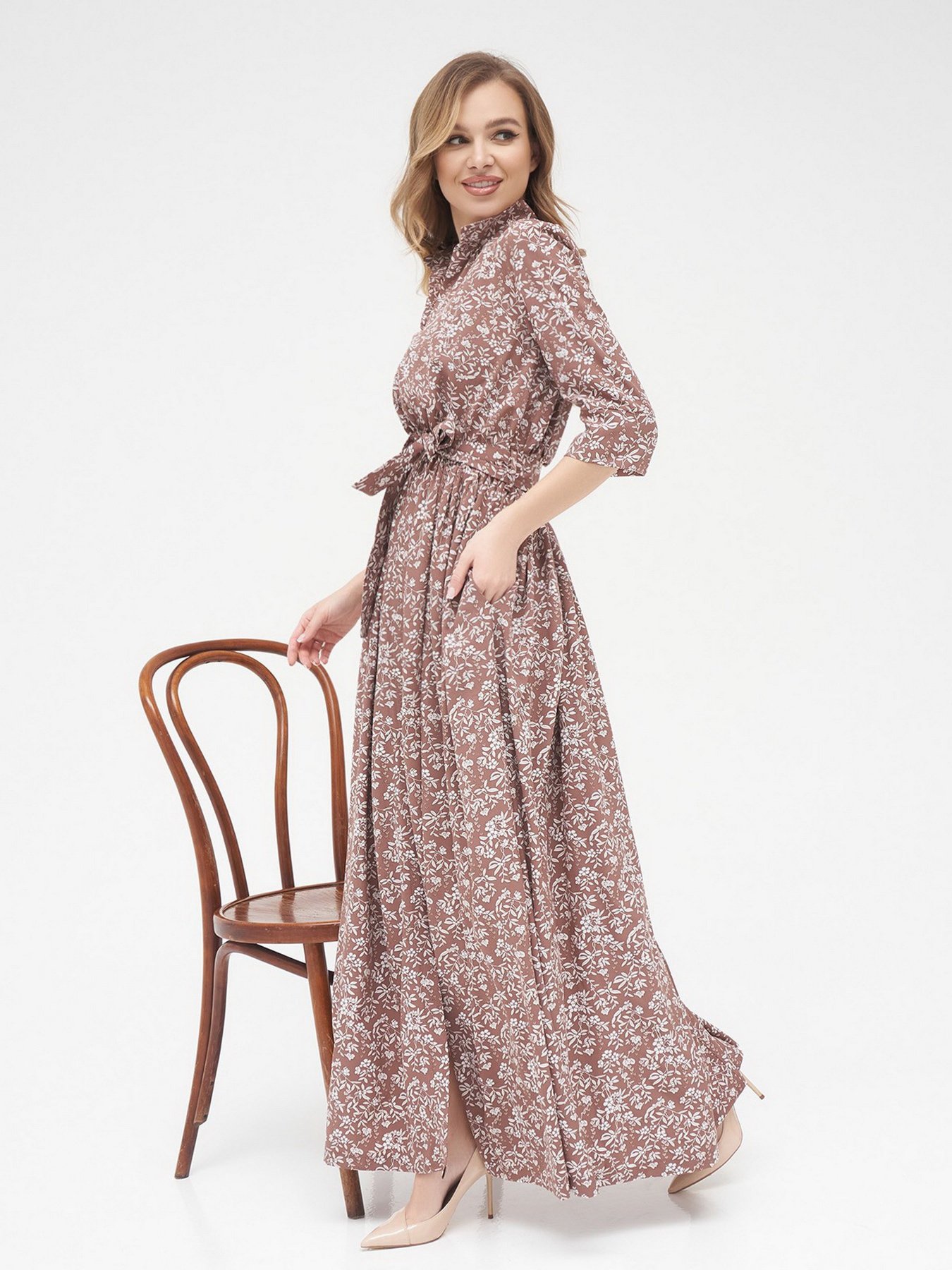 Платья ISSA Plus модель 13278_brown Фото