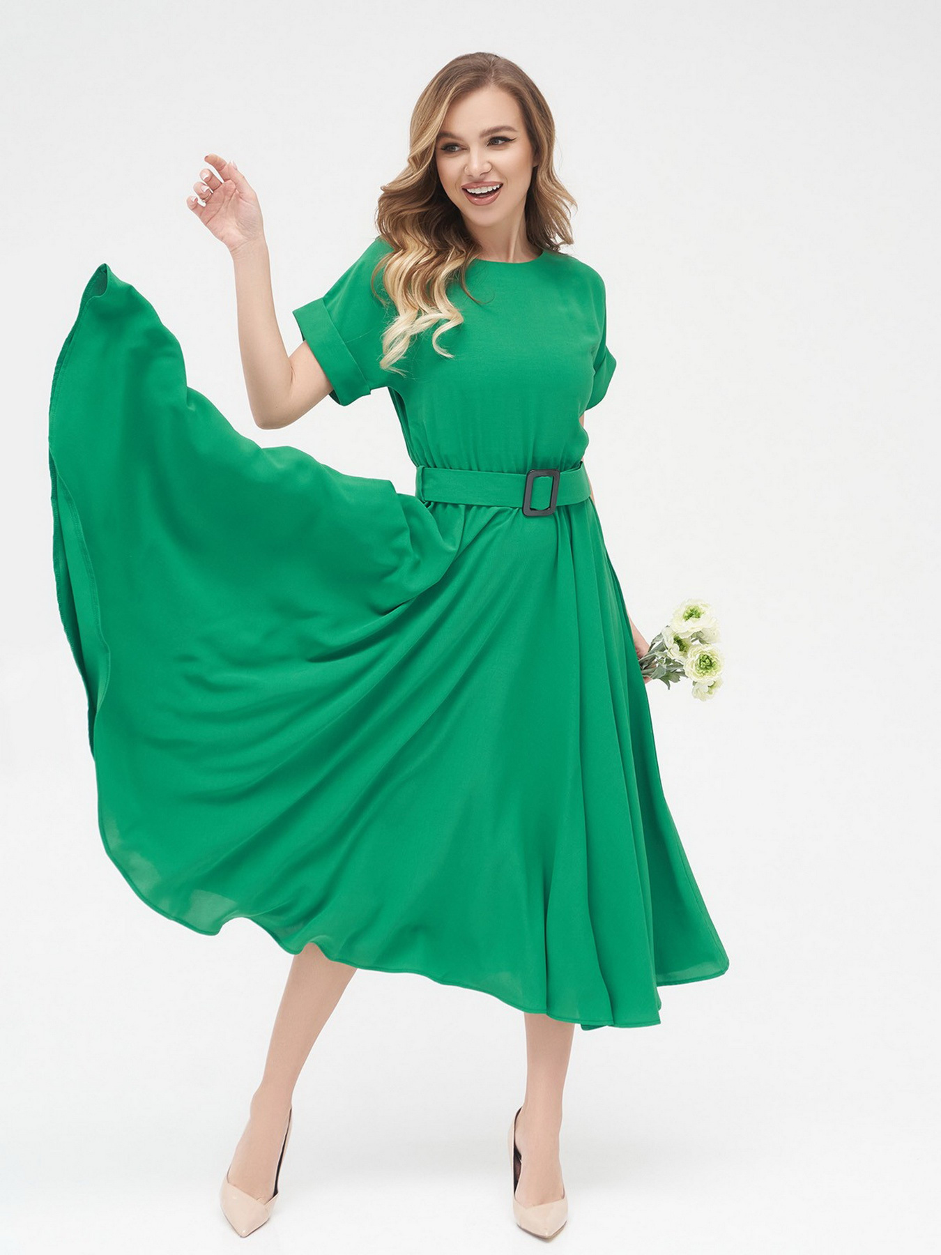Платья ISSA Plus модель 13279_green Фото