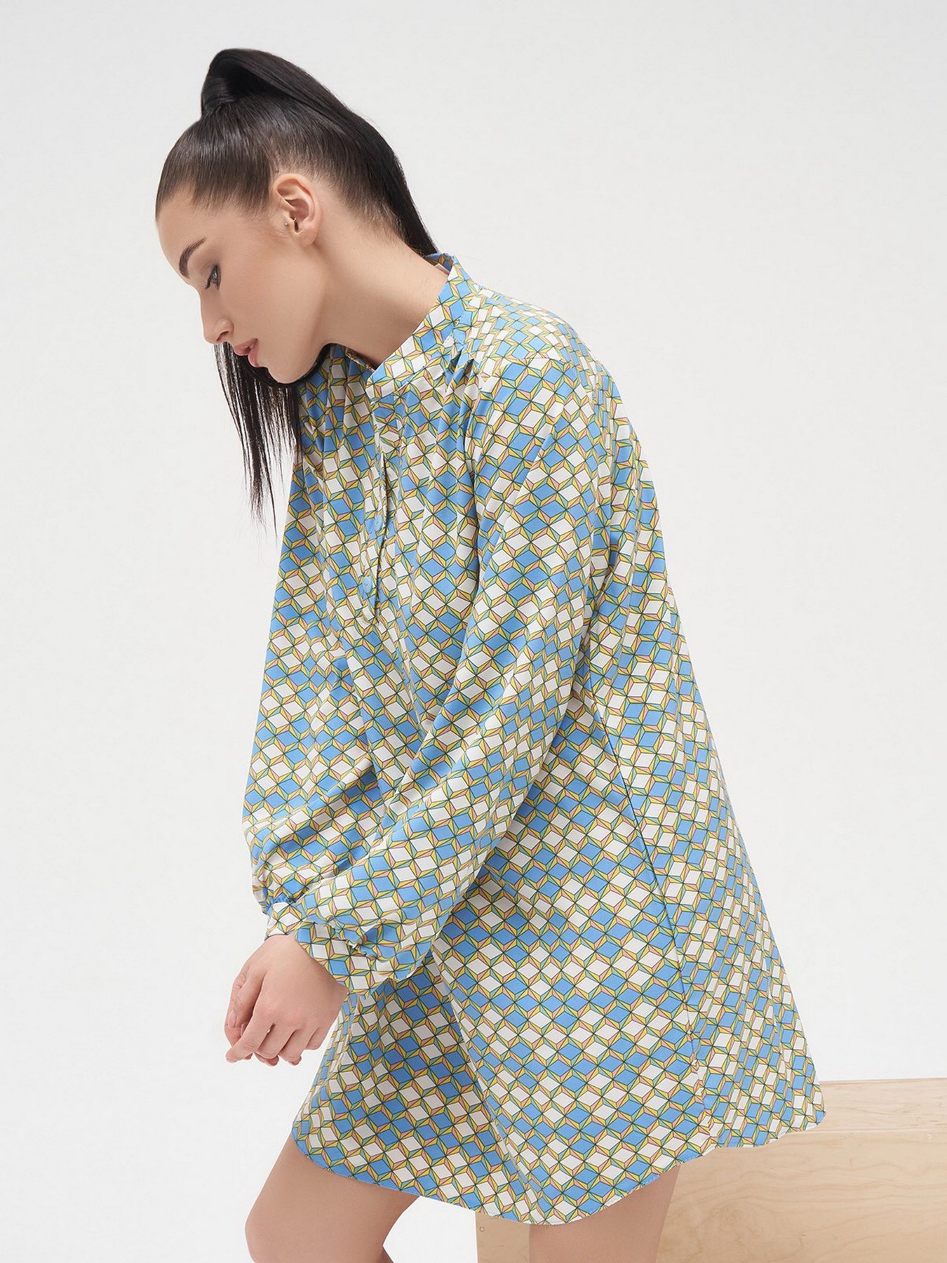 Сукня міні ISSA Plus модель 13294_turquoise Фото