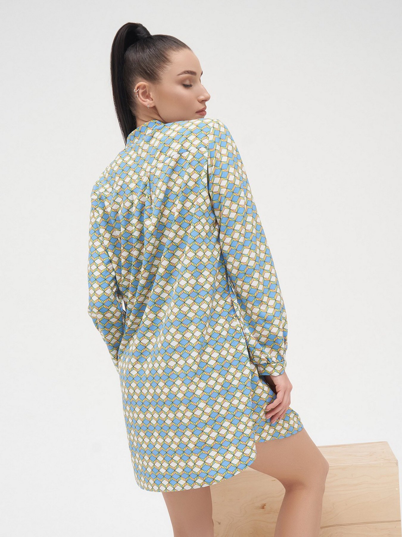 Сукня міні ISSA Plus модель 13294_turquoise Фото