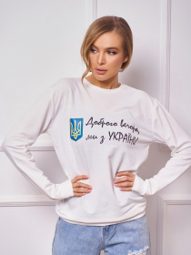 Свитшот ISSA Plus модель 13269_milky Фото