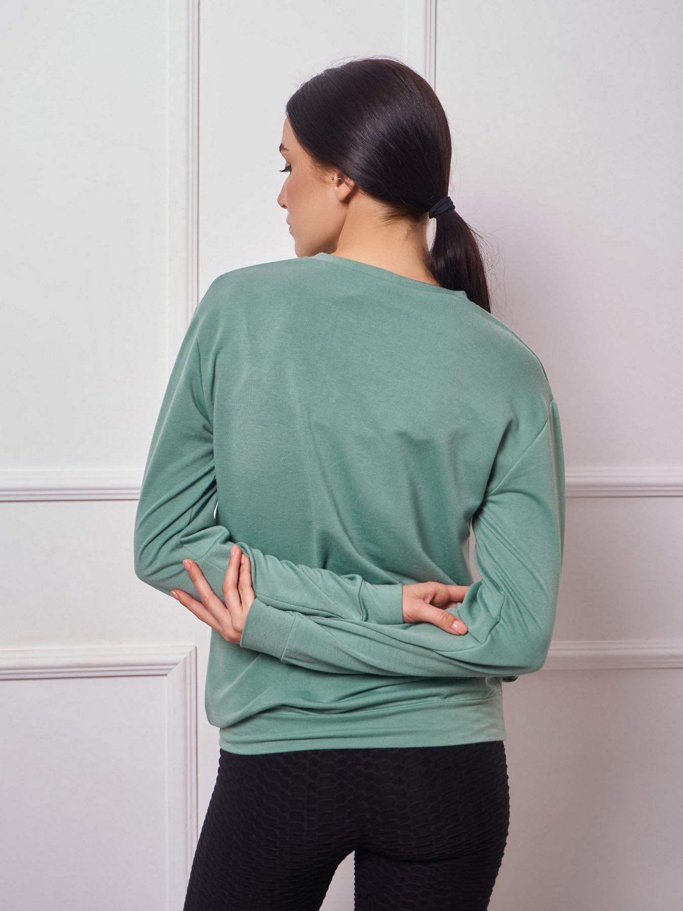 Свитшот ISSA Plus модель 13270_olive Фото