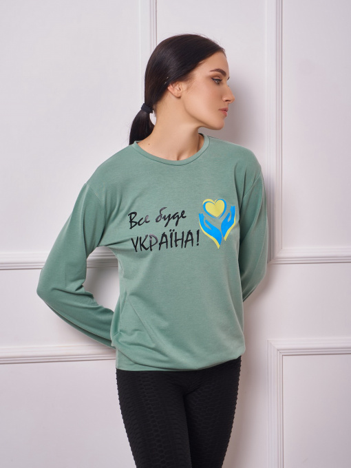 Світшот ISSA Plus модель 13270_olive Фото