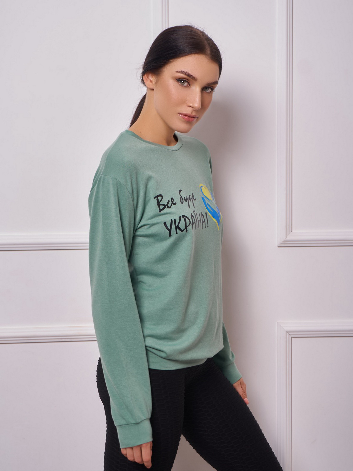 Свитшот ISSA Plus модель 13270_olive Фото