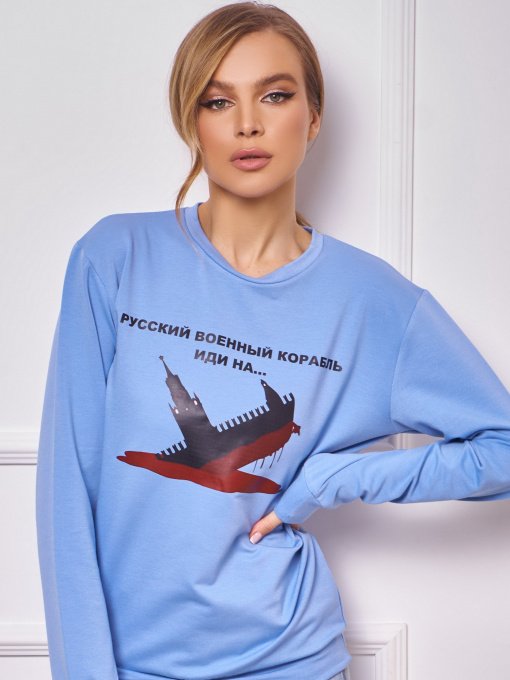 Свитшот ISSA Plus модель 13272_blue Фото