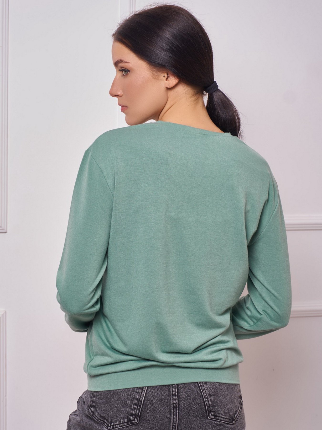 Свитшот ISSA Plus модель 13272_olive Фото