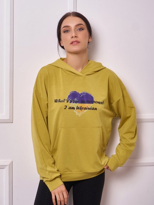 Худі ISSA Plus модель 13274_olive Фото