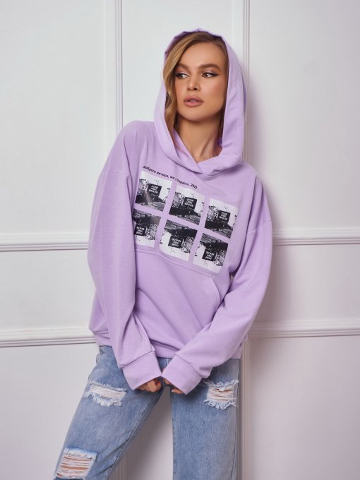 Худи ISSA Plus модель 13276_lilac Фото