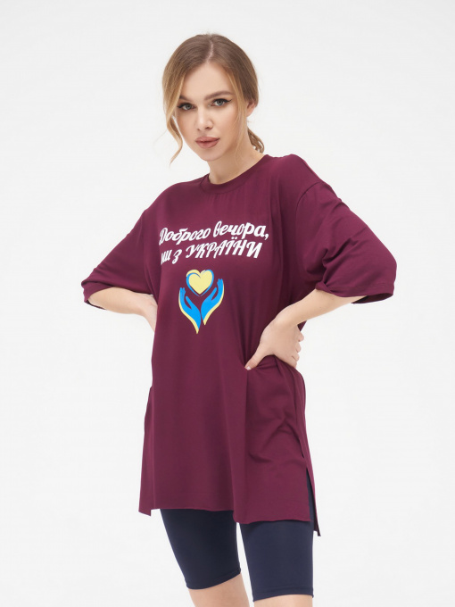 Футболки і поло ISSA Plus модель 13285_burgundy Фото