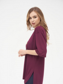 Футболка ISSA Plus модель 13286_burgundy Футболка ISSA Plus модель 13286_burgundy Фото