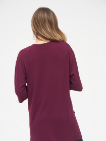 Футболка ISSA Plus модель 13286_burgundy Футболка ISSA Plus модель 13286_burgundy Фото