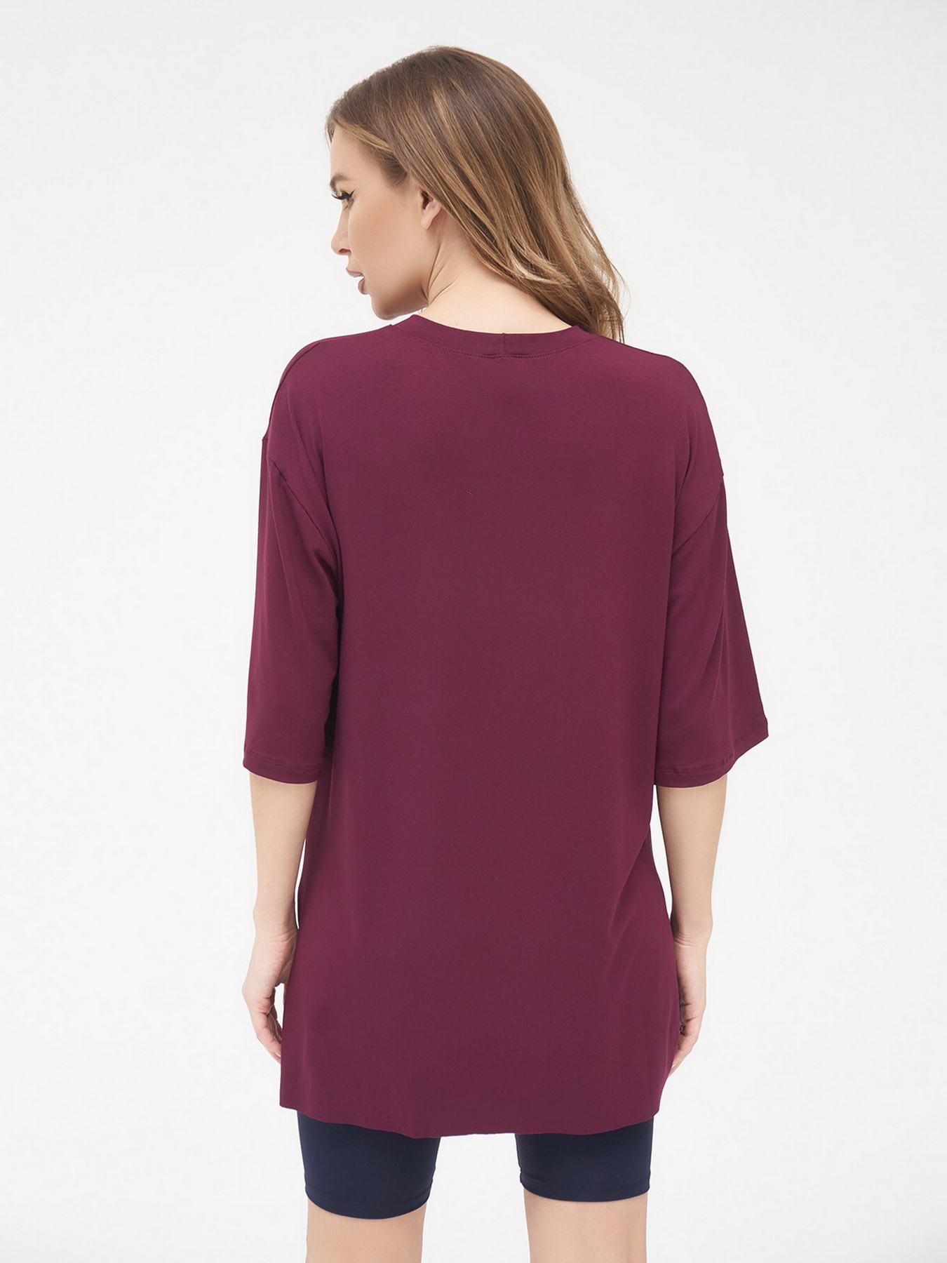 Футболка ISSA Plus модель 13287_burgundy Фото
