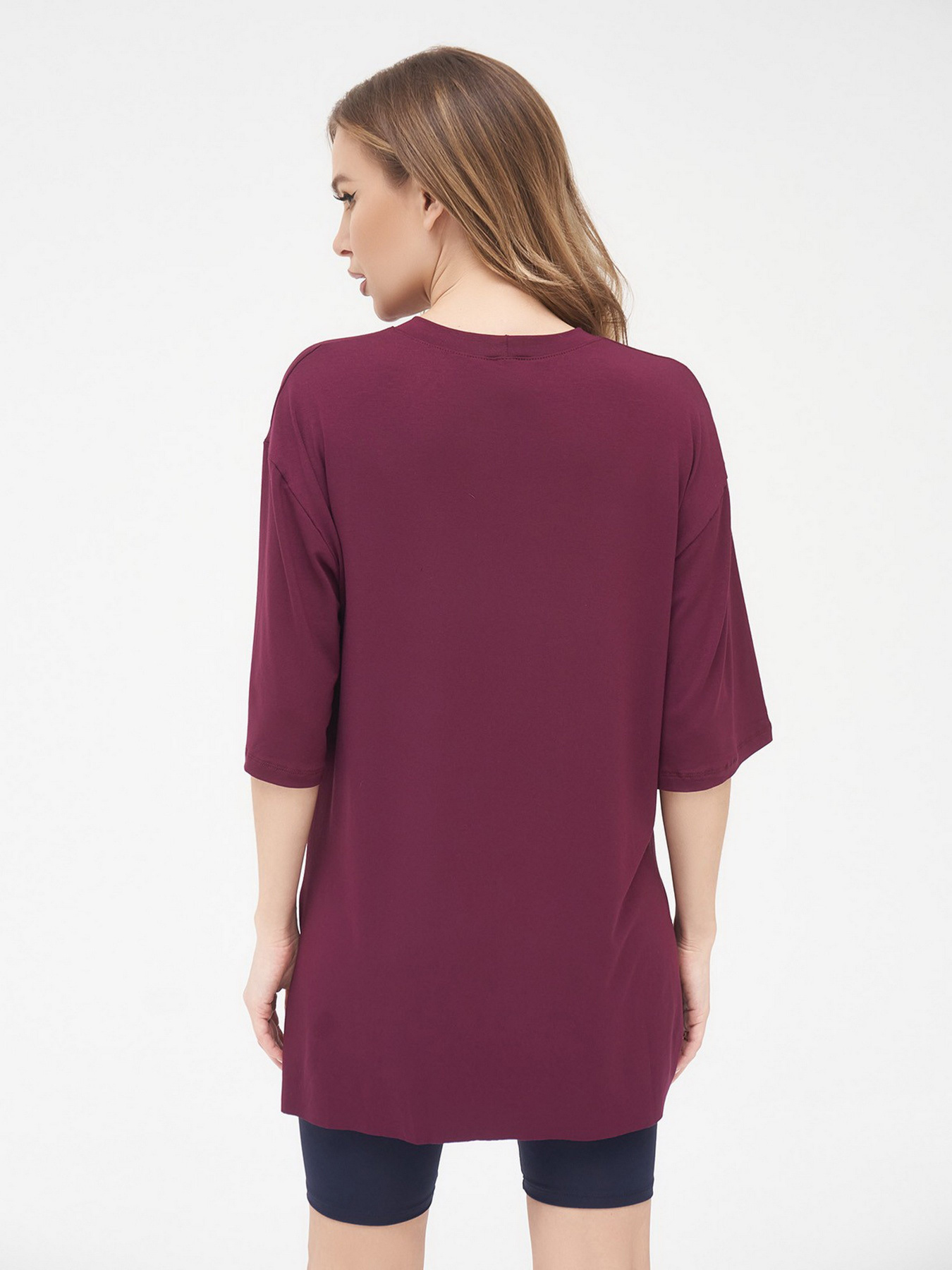 Футболка ISSA Plus модель 13287_burgundy Фото