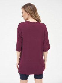 Футболка ISSA Plus модель 13287_burgundy Футболка ISSA Plus модель 13287_burgundy Фото
