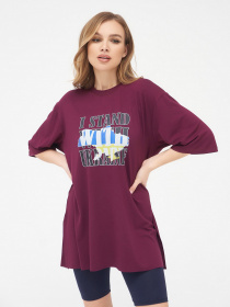 Футболка ISSA Plus модель 13287_burgundy Футболка ISSA Plus модель 13287_burgundy Фото