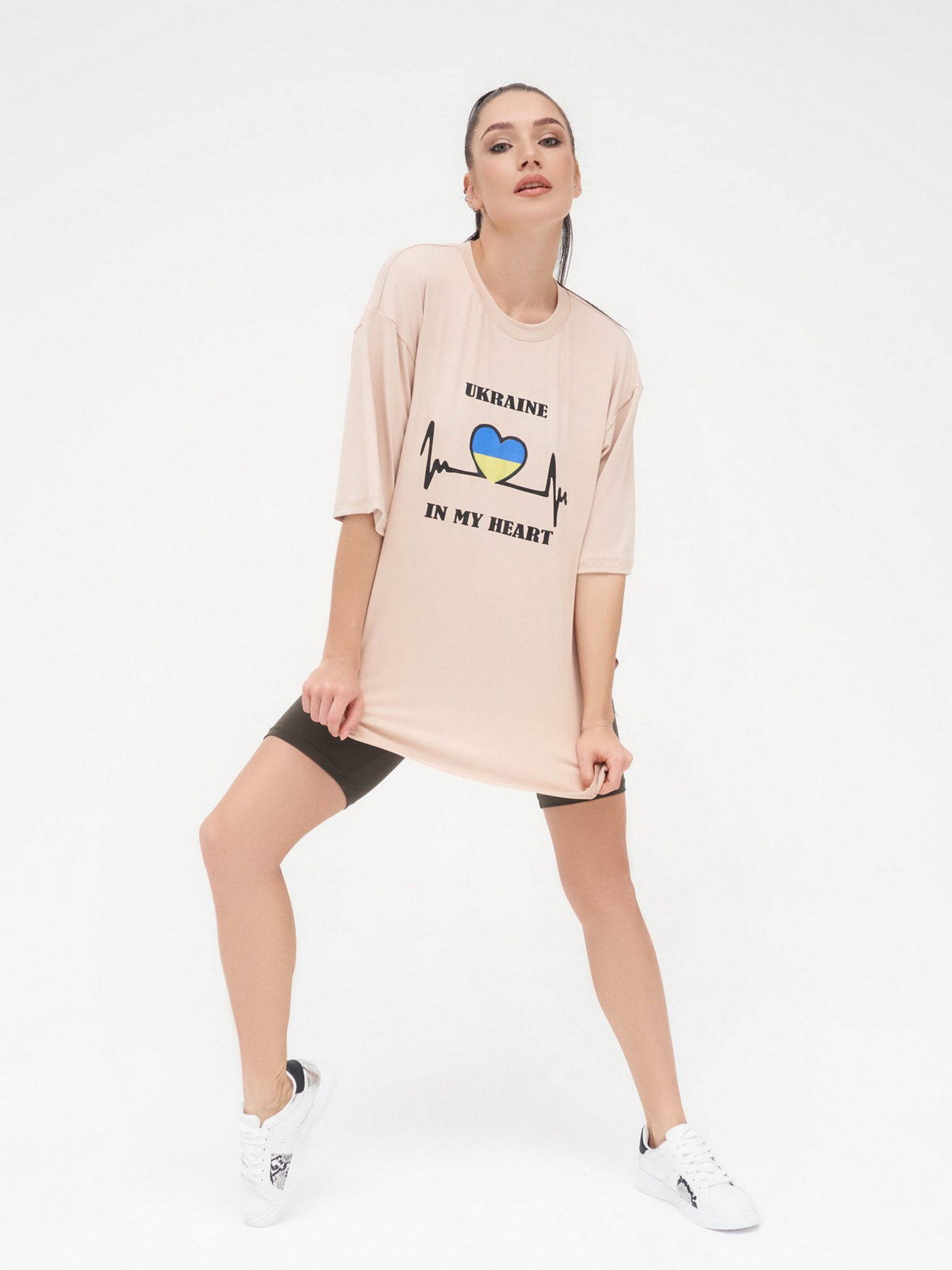 Футболка ISSA Plus модель 13288_beige Футболка ISSA Plus модель 13288_beige Фото