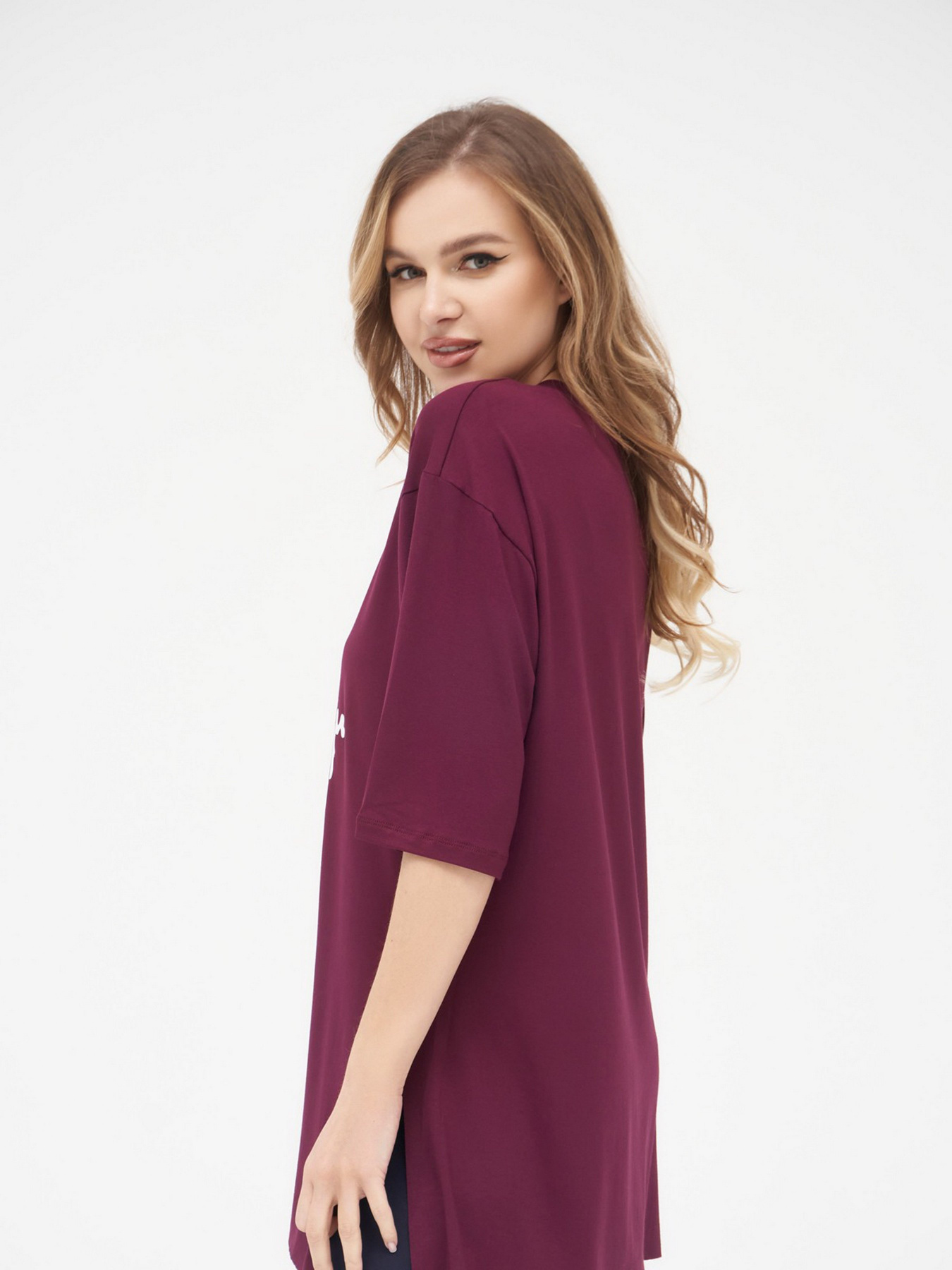 Футболка ISSA Plus модель 13288_burgundy Футболка ISSA Plus модель 13288_burgundy Фото