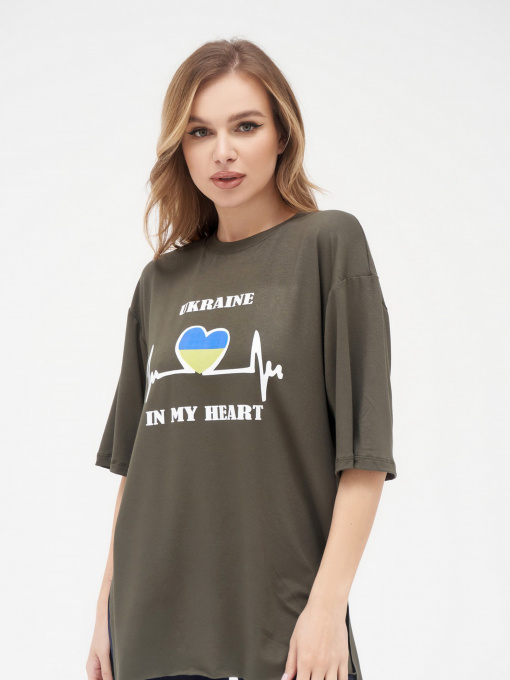 Футболка ISSA Plus модель 13288_khaki Фото