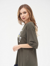 Футболка ISSA Plus модель 13288_khaki Футболка ISSA Plus модель 13288_khaki Фото