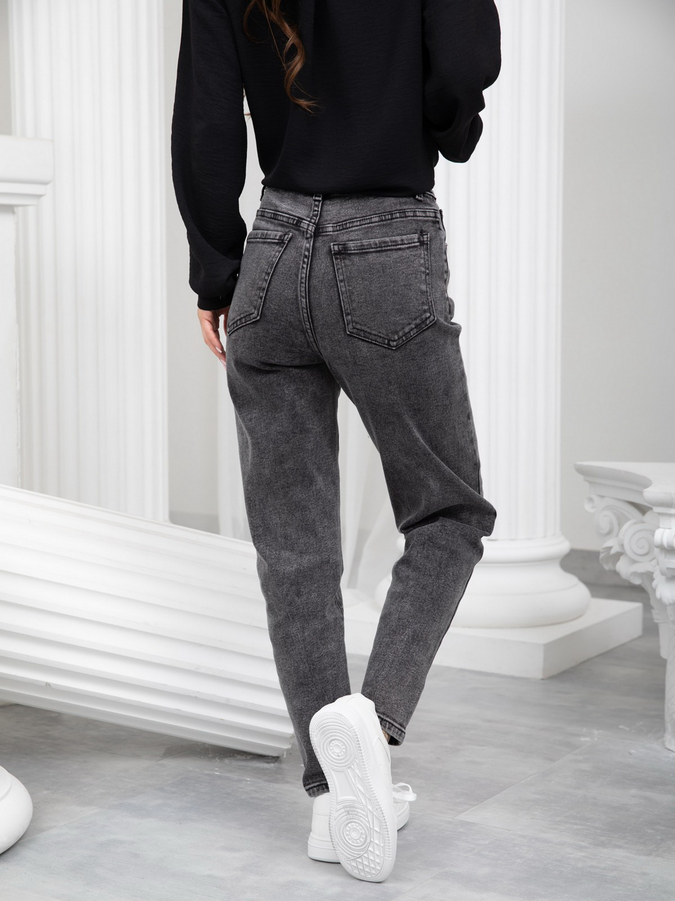 Джинсы мом ISSA Plus модель WN20-235_grey Фото