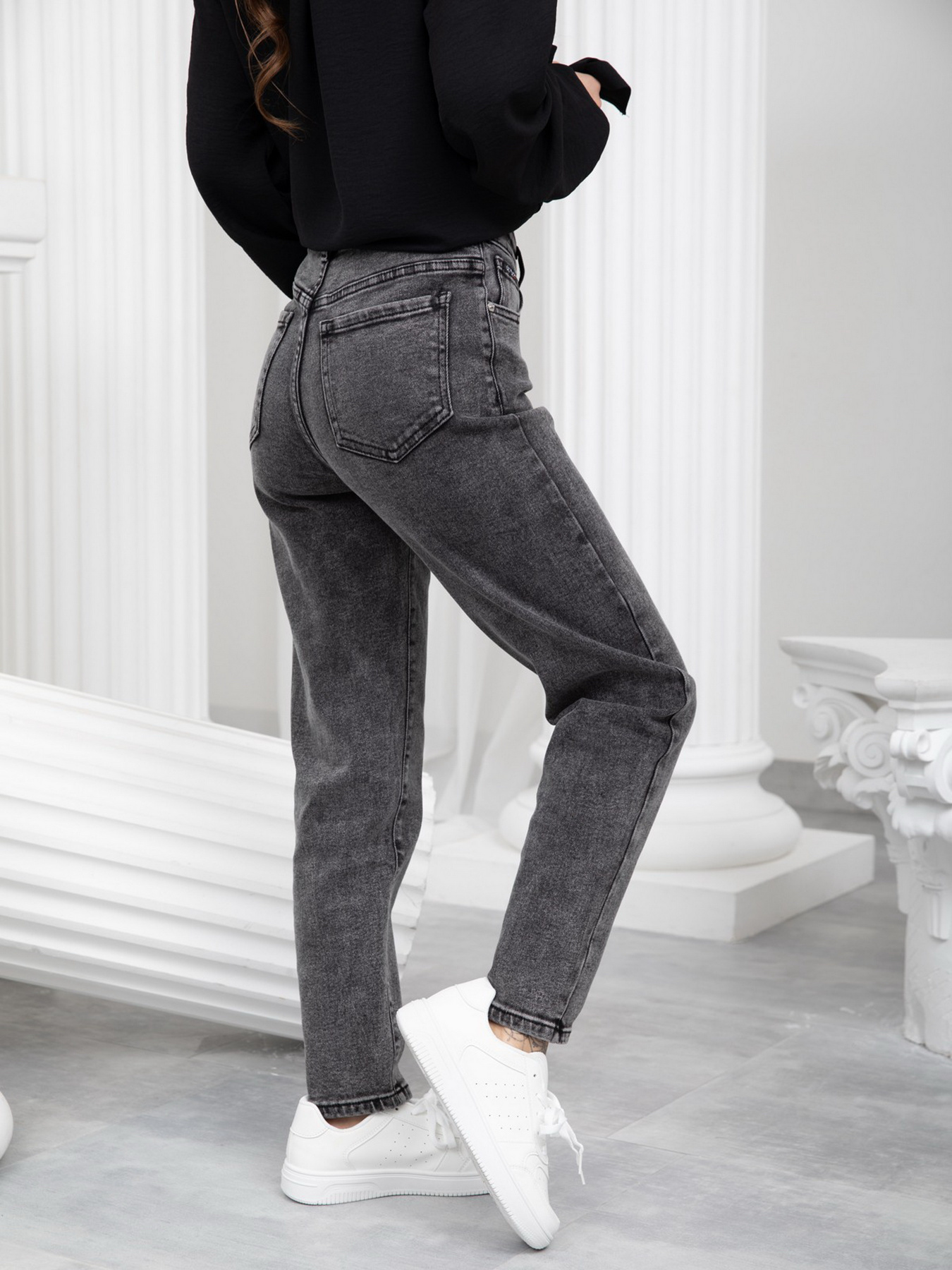 Джинсы мом ISSA Plus модель WN20-235_grey Фото