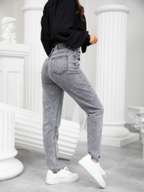 Джинсы мом ISSA Plus модель WN20-241_grey Фото
